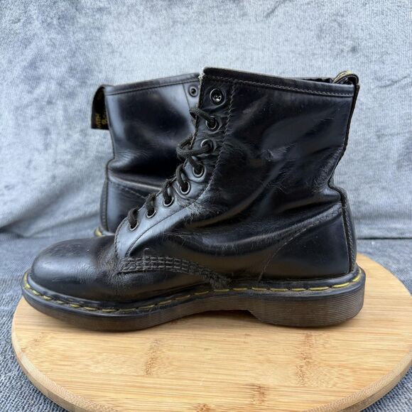 Dr. Martens 1460 Boots Mens Size 6 Black Leather Combat Lace Up Made In England main image 6